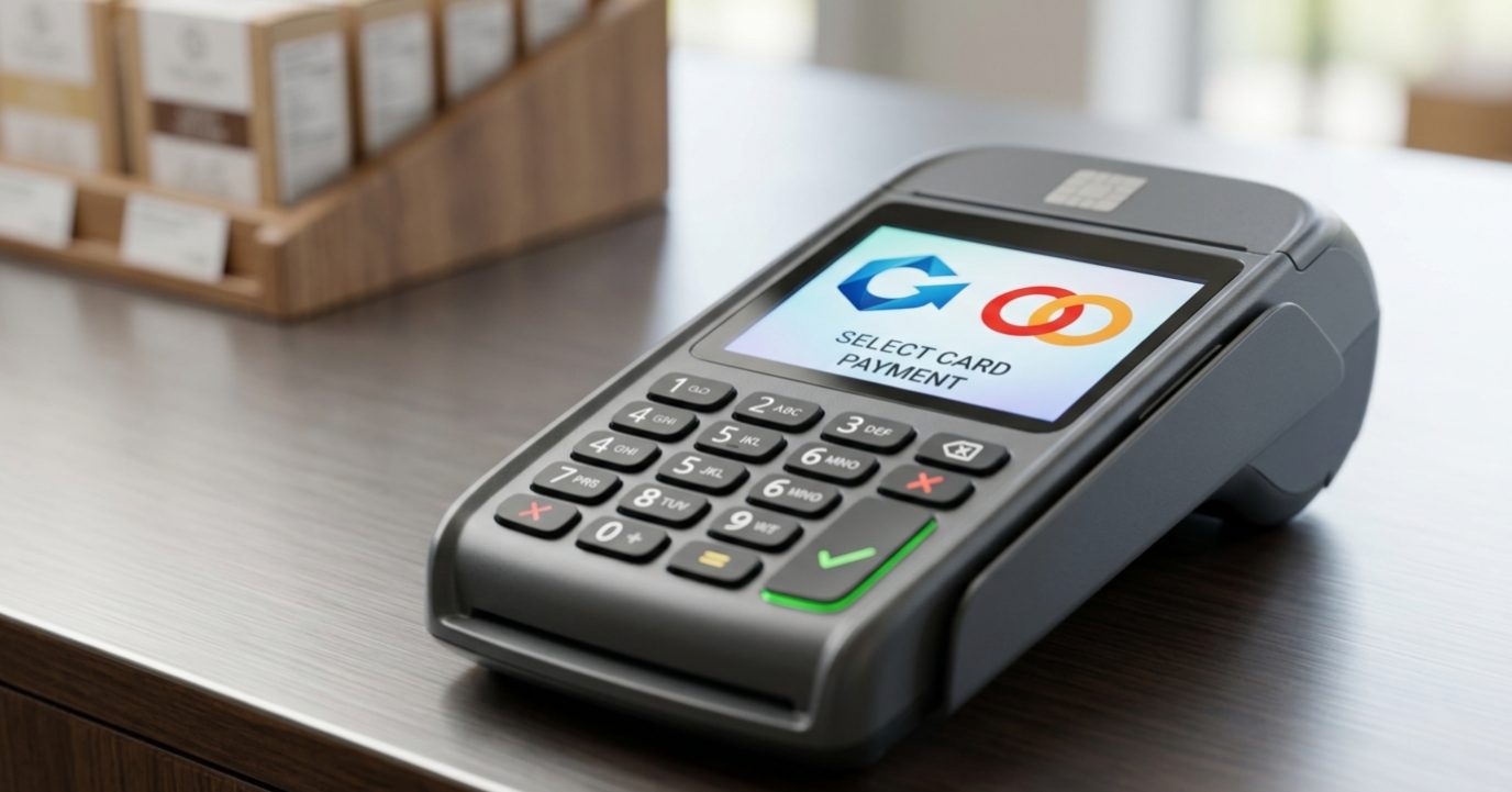 Card network emblems on a payment terminal