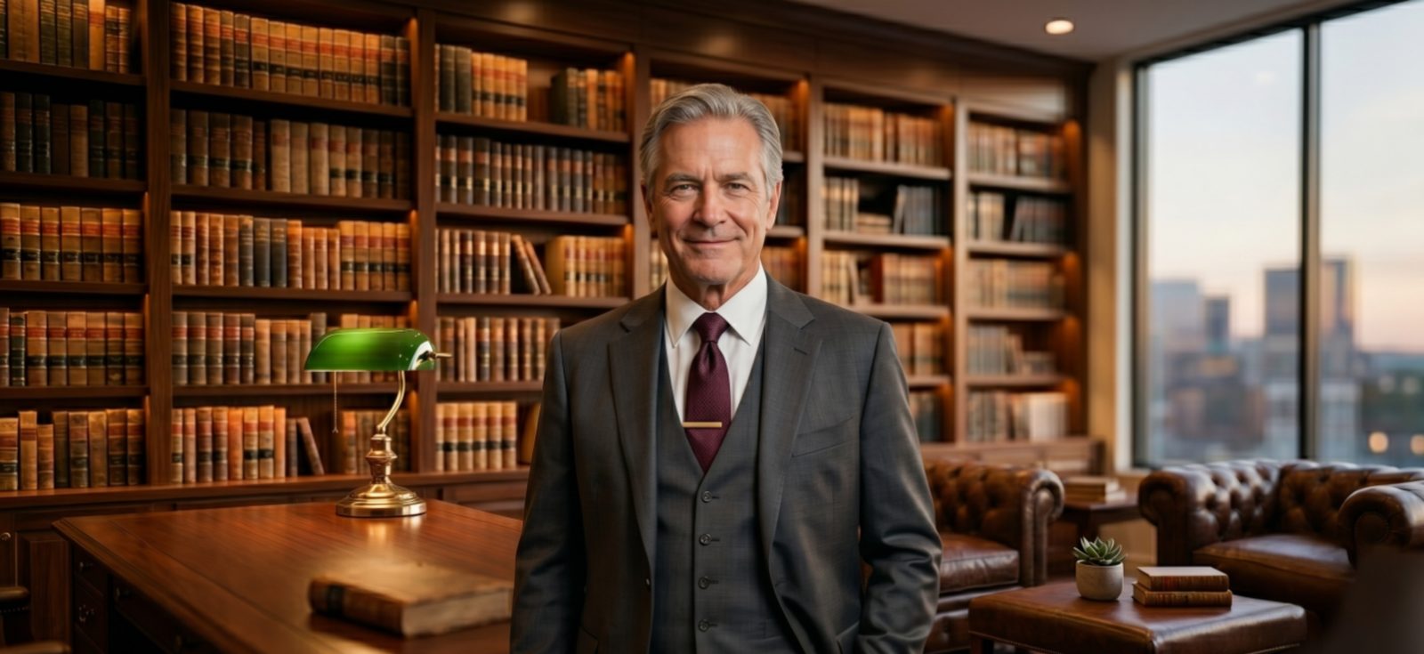 Confident attorney in a professional office