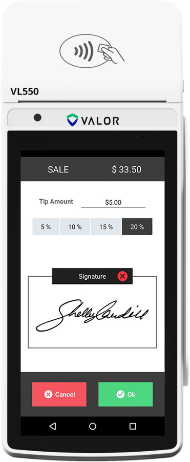 Valor VL550 payment terminal